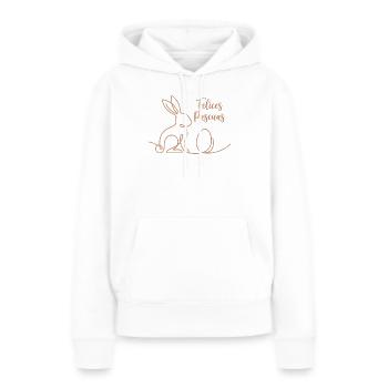 Felices Pascuas, Süßes Hasen Oster Shirt, Tasse - Frauen Premium Bio Hoodie - Weiß - Vorne - Julia (174cm)