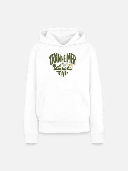 Tannenheimer Tal Berglandschaft Retro - Frauen Premium Bio Hoodie - Weiß