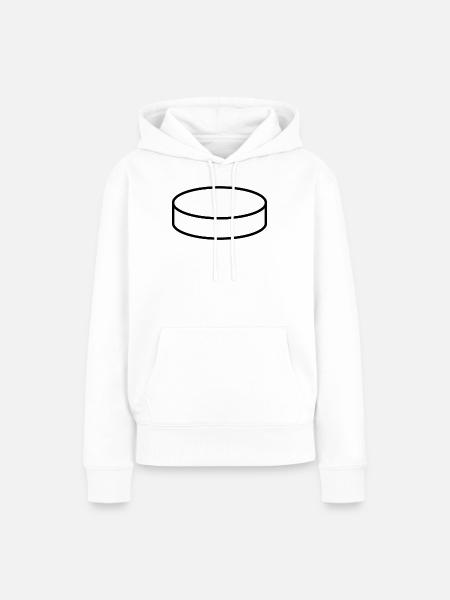 Eishockey-Puck - Frauen Premium Bio Hoodie - Weiß