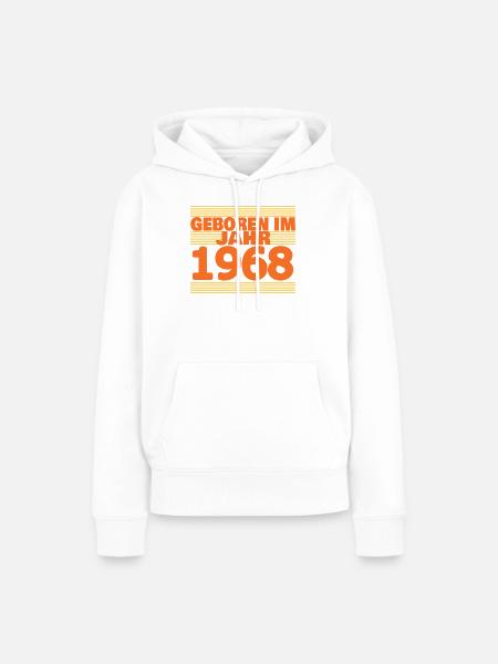 1968 - Frauen Premium Bio Hoodie - Weiß