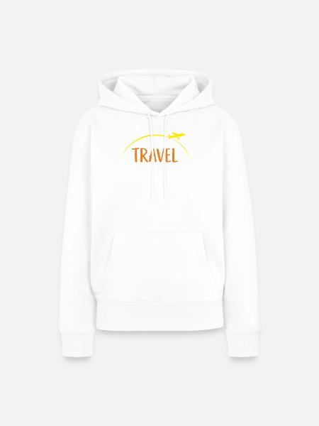 Travel - Frauen Premium Bio Hoodie - Weiß
