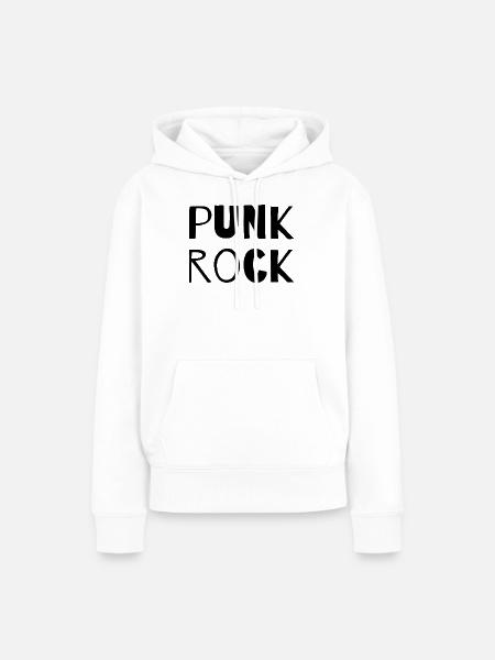 Punkrock-Musik-Logo-Design - Frauen Premium Bio Hoodie - Weiß