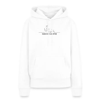 Verfolgung von Sonnenaufgang und Koffein-Radfahrerkunst - Frauen Premium Bio Hoodie - Weiß - Vorne - Julia (174cm)