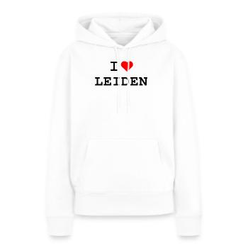 Ich liebe Leiden - I love Leiden - Frauen Premium Bio Hoodie - Weiß - Vorne - Julia (174cm)