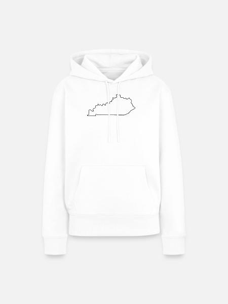 Karte von Kentucky - Frauen Premium Bio Hoodie - Weiß