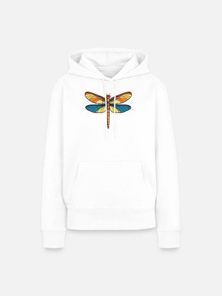 Sonnenflügel Drachenfliege - Frauen Premium Bio Hoodie - Weiß