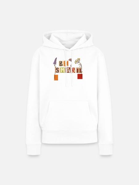 Be Smart - Frauen Premium Bio Hoodie - Weiß