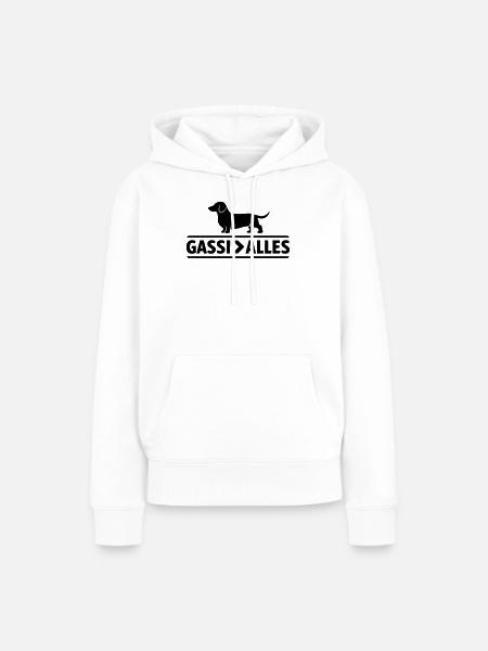Gassi > Alles - Frauen Premium Bio Hoodie - Weiß