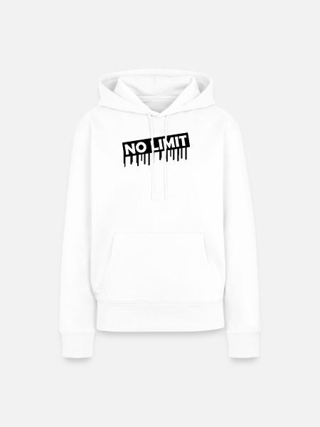 no_limit - Frauen Premium Bio Hoodie - Weiß