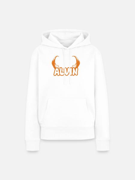 Teufel Alvin - Frauen Premium Bio Hoodie - Weiß