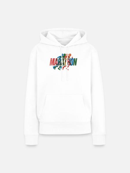 Marathon Farbenlauf - Frauen Premium Bio Hoodie - Weiß