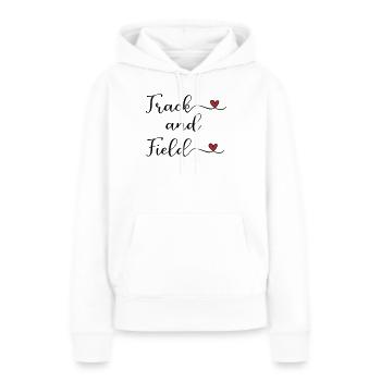 Leichtathletik - Frauen Premium Bio Hoodie - Weiß - Vorne - Julia (174cm)