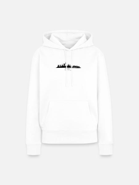 Essen - Frauen Premium Bio Hoodie - Weiß
