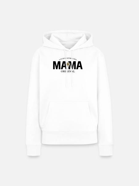Bayerisches Original - Mama - Frauen Premium Bio Hoodie - Weiß
