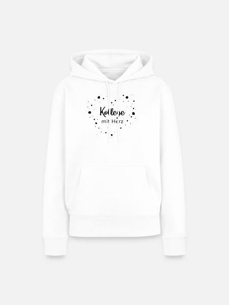 Kollege mit Herz - Frauen Premium Bio Hoodie - Weiß