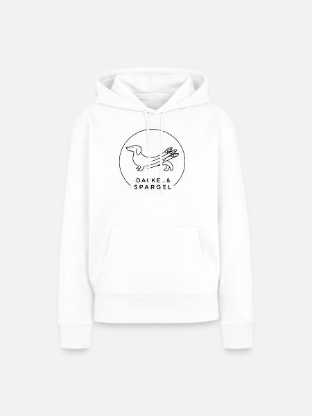 dackel und spargel - Frauen Premium Bio Hoodie - Weiß