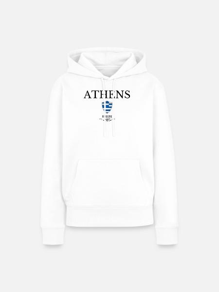 Souvenir Athen, elegantes Design Athen - Frauen Premium Bio Hoodie - Weiß