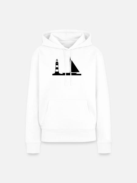 Segeln - Frauen Premium Bio Hoodie - Weiß