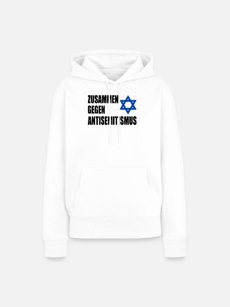 zusammen gegen antisemitism - Frauen Premium Bio Hoodie - Weiß