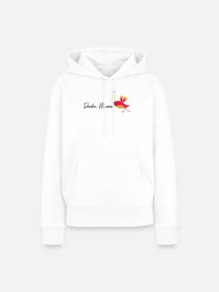 Danke Mama - Frauen Premium Bio Hoodie - Weiß