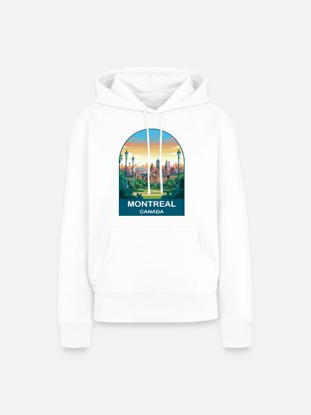 Montreal Canada Stadium Reiseplakat - Frauen Premium Bio Hoodie - Weiß