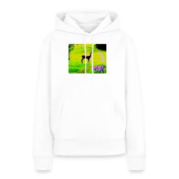 Quoi de neuf - Sweat à capuche Premium bio Femme - blanc - Devant - Julia (174cm)
