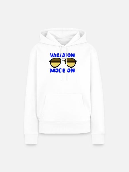 Urlaubsmodus an - Frauen Premium Bio Hoodie - Weiß