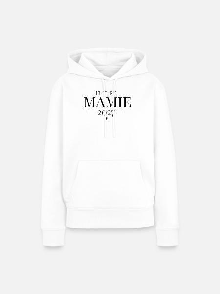 Zukünftige Oma 2027 - Frauen Premium Bio Hoodie - Weiß