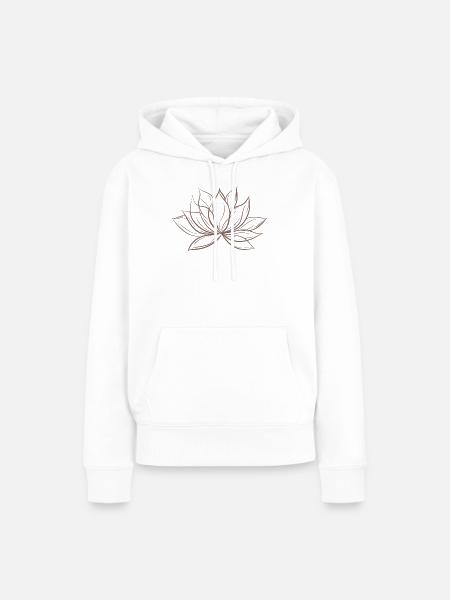 Lotusblüte - Frauen Premium Bio Hoodie - Weiß