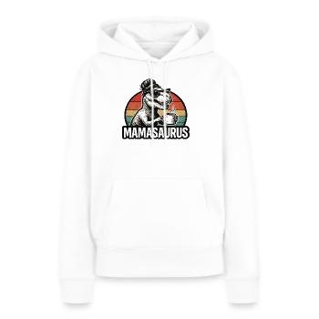 Mamasaurus Maman Maman Idée de cadeau Humour Drôle - Sweat à capuche Premium bio Femme - blanc - Devant - Julia (174cm)