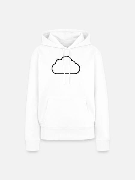 Wolkenumriss - Frauen Premium Bio Hoodie - Weiß