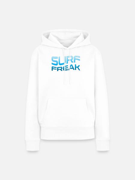 Surf Freak Blue Wave Style - Frauen Premium Bio Hoodie - Weiß