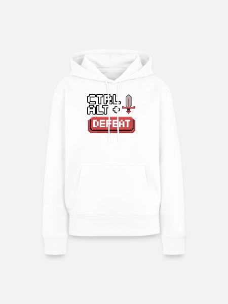 Strg Alt Entfernen Pixel Design - Frauen Premium Bio Hoodie - Weiß