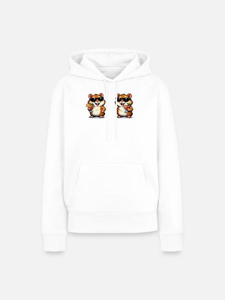 Sonnenhamster Cocktails - Frauen Premium Bio Hoodie - Weiß