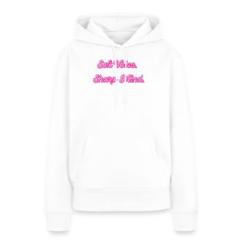 Voix douce Esprit vif | Dicton motivant - Sweat à capuche Premium bio Femme - blanc - Devant - Julia (174cm)