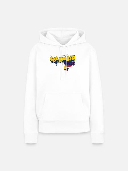 Colombia Vibes only - Frauen Premium Bio Hoodie - Weiß