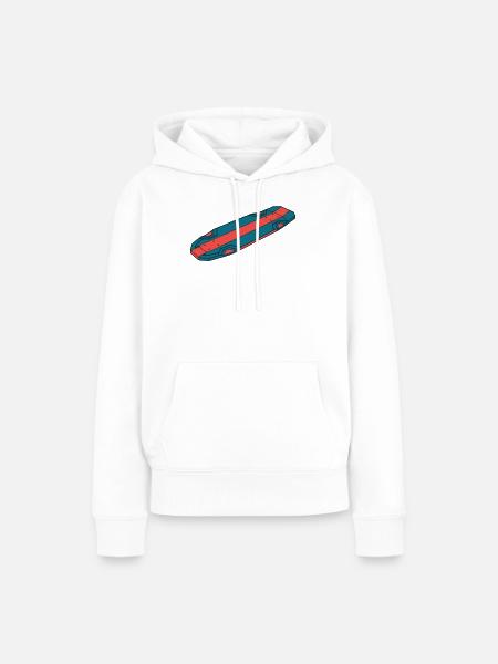 Cooles Skateboard Deck Streetwear - Frauen Premium Bio Hoodie - Weiß