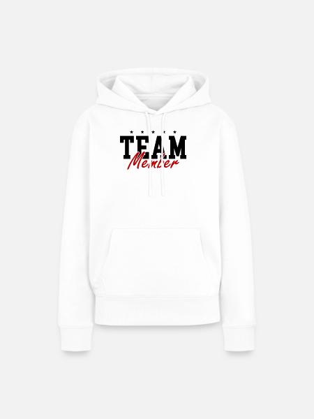 Team Mitglied - Frauen Premium Bio Hoodie - Weiß
