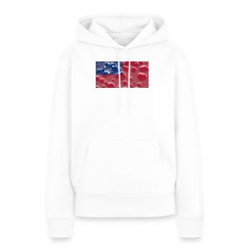 Samoa rurale - Sweat à capuche Premium bio Femme - blanc - Devant - Julia (174cm)