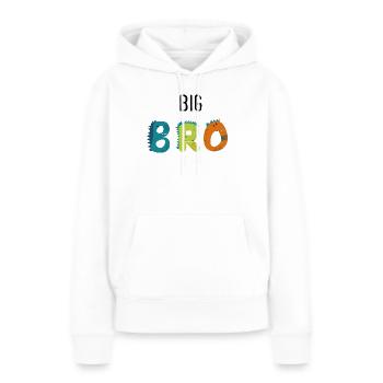 frère aîné - Sweat à capuche Premium bio Femme - blanc - Devant - Julia (174cm)