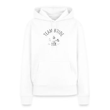 Clip art de la mariée en équipe de mariage - Sweat à capuche Premium bio Femme - blanc - Devant - Julia (174cm)