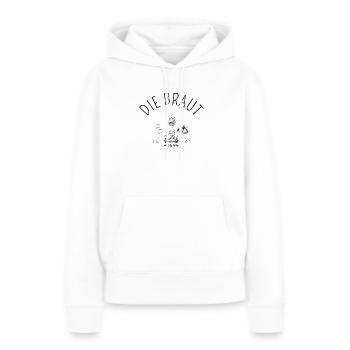 Mariage - La Mariée - Clip art - Sweat à capuche Premium bio Femme - blanc - Devant - Julia (174cm)