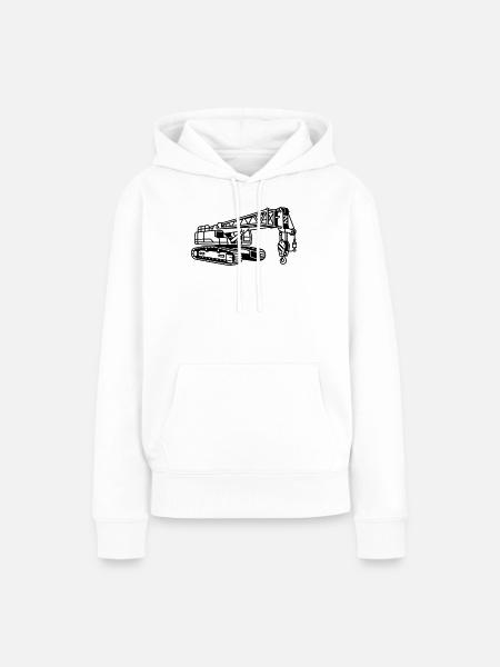 Kranmaschine - Frauen Premium Bio Hoodie - Weiß