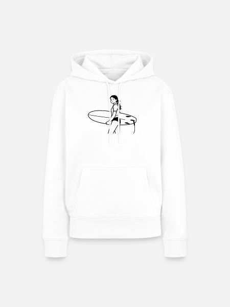 Brandung - Frauen Premium Bio Hoodie - Weiß