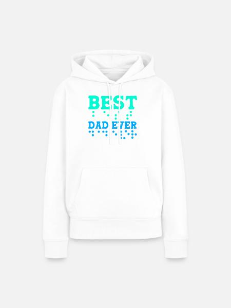 Blind Blindenschrift Braille - Frauen Premium Bio Hoodie - Weiß