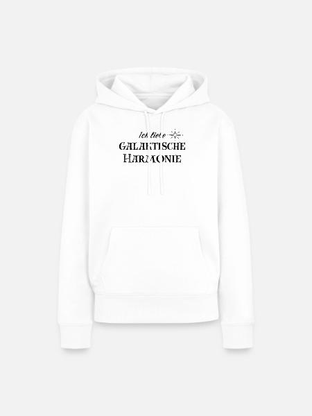 HARMONIE – Galaktisches Statement Mode - Frauen Premium Bio Hoodie - Weiß