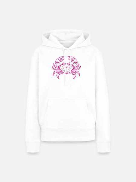 Krebs – Schutz & Stärke - Frauen Premium Bio Hoodie - Weiß