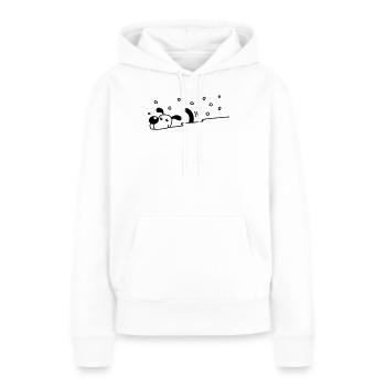 Niedlicher Hund im Schnee - Frauen Premium Bio Hoodie - Weiß - Vorne - Julia (174cm)