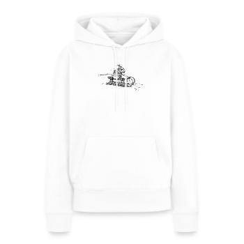 Schlitten - Frauen Premium Bio Hoodie - Weiß - Vorne - Julia (174cm)