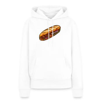 Baguette-Sandwich Illustration - Frauen Premium Bio Hoodie - Weiß - Vorne - Julia (174cm)